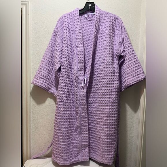 NORDSTROM Modern Waffle Robe In Purple Bloom - Picture 2 of 8